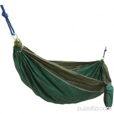Survival Gear 1-Person High-Thread-Count Parachute Hiking and Camping Hammock with Ropes and Carabiners 556097074